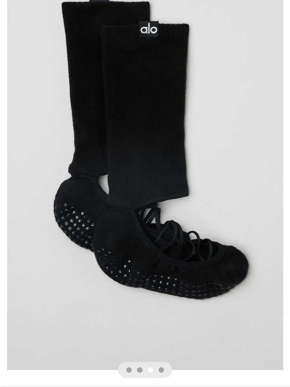 ALO Yoga Black Women's Strappy Siren Grip Socks